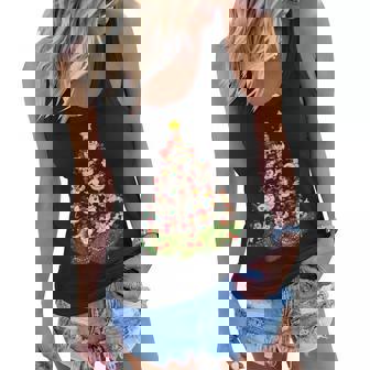 Funny Chicken Christmas Tree Light Ornament Decor Xmas Gift Women Flowy Tank | Mazezy