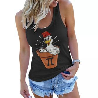 Funny Chicken Pot Pi Day Pie Math Lover Geek Gift 3 14 Women Flowy Tank | Mazezy