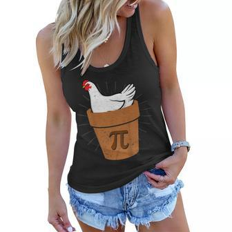 Funny Chicken Pot Pi Shirt Day Pie Math Lover Geek Gift 314 Women Flowy Tank | Mazezy