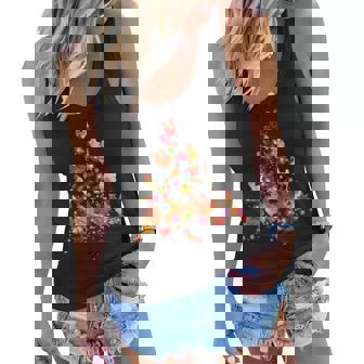 Funny Chickens Christmas Tree Xmas Ornament Decor Gift Women Flowy Tank | Mazezy