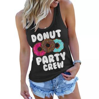 Funny Donut Party Crew Cool Doughnut Gift For Kids Men Women Women Flowy Tank | Mazezy