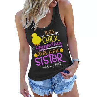 Funny Easter Pregnancy Announcement T Big Sister Women Flowy Tank | Mazezy
