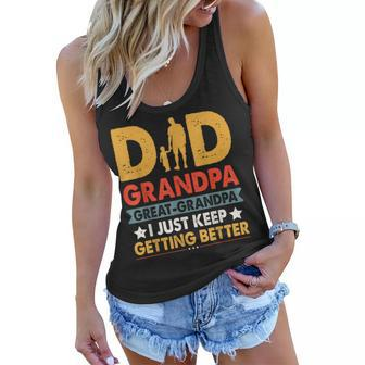 Funny Great Grandpa For Fathers Day Dad From Son Daughter Women Flowy Tank | Mazezy