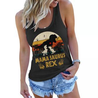 Funny Mamasaurus Rex I Cool Two Kids Mom And Dinasaur Kids Women Flowy Tank | Mazezy CA