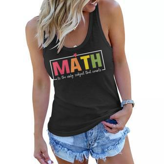 Funny Math Instructor Teacher Elementary School Math Pun Women Flowy Tank | Mazezy