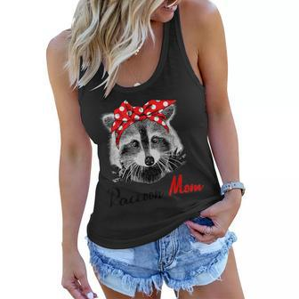 Funny Raccoon Mom Mama Mommy Lady Girl Mothers Day Shirt Women Flowy Tank | Mazezy