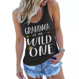 Funny Shirt Cute Grandma Of The Wild One Thing 1St Birthday Women Flowy Tank | Mazezy
