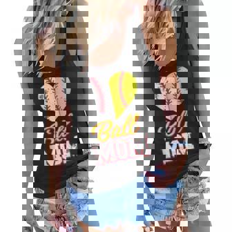 Funny Softball Baseball Mom Womens Ball Mom Women Flowy Tank - Thegiftio