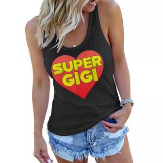 Funny Superhero Super Gigi Mothers Day Hero Women Flowy Tank - Thegiftio UK