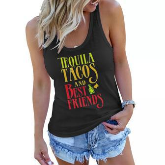 Funny Taco Gift Retro Taco Tequila Tacos And Best Friend Women Flowy Tank - Thegiftio UK