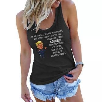 Funny Trump Gifts For Godfather God Father Gag Gift Gift For Mens Women Flowy Tank | Mazezy