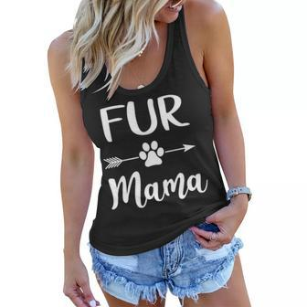 Fur Mama Fur Lover Owner Gifts Dog Mom Women Flowy Tank - Seseable