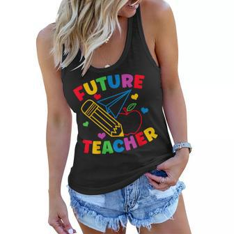 Future Teacher Cute Teaching Education Student Women Flowy Tank - Thegiftio UK
