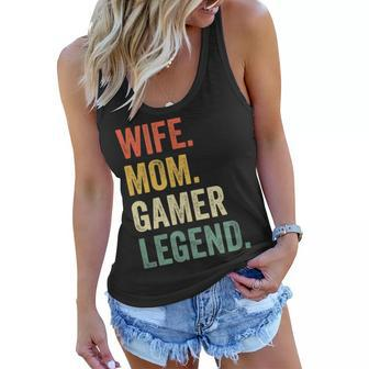 Gamer Mom Funny Wife Mom Video Game Legend Mothers Day Women Flowy Tank - Thegiftio UK