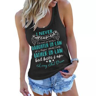 Gift For Daughter In Law From Amazing Father In Law Funny Women Flowy Tank - Thegiftio UK