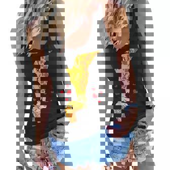 Giraffe Kissing Baby Africa Zoo Heart Mothers Day Gift Women Flowy Tank - Thegiftio