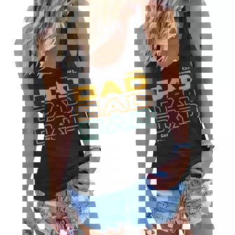 Girl Dad | Father Of Girls | Retro Dads With Daughters Women Flowy Tank | Mazezy