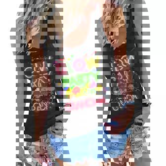 Glow Party Squad Grandma Paint Splatter Glow Party Matching Women Flowy Tank | Mazezy