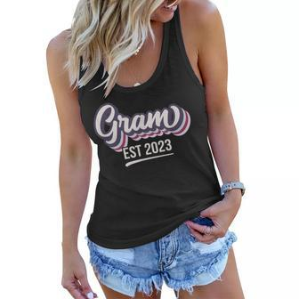 Gram Est 2023 - Soon To Be Grandma Pregnancy Announcement Women Flowy Tank | Mazezy