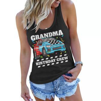 Grandma Birthday Crew Race Car Nana Racing Car Theme Women Flowy Tank - Thegiftio UK