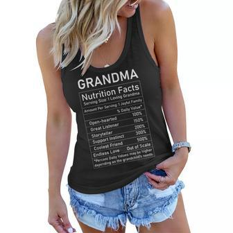 Grandma Nutrition Facts Novelty Funny Grandmother Women Flowy Tank | Mazezy