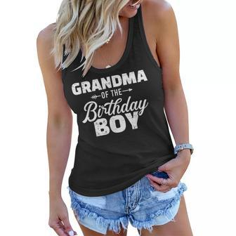 Grandma Of The Birthday Boy Women Flowy Tank | Mazezy