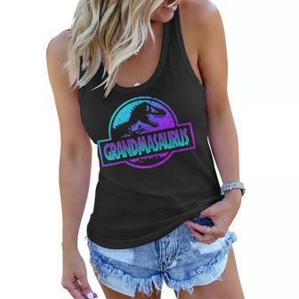Grandmasaurus Rex Shirt Funny Cute Dinosaur Mothers Day Women Flowy Tank | Mazezy