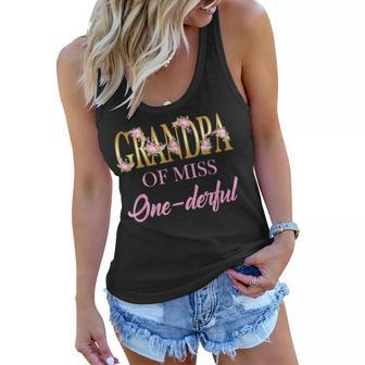 Grandpa Of Miss Onederful 1St Birthday First One Derful Gift For Mens Women Flowy Tank | Mazezy