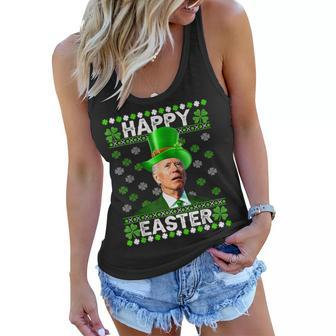 Happy Easter Confused Joe Biden St Patricks Day Men Women Women Flowy Tank - Seseable