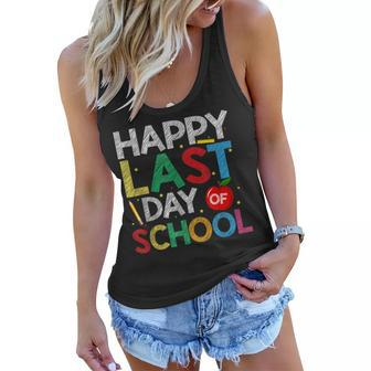 Happy Last Day Of School Funny End Of Year Teacher Student Women Flowy Tank | Mazezy