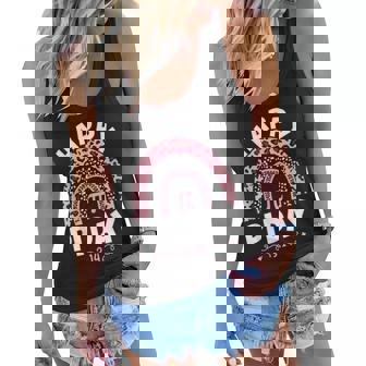 Happy Pi Day 314 Pi Symbol Math Teacher Leopard Rainbow Women Flowy Tank - Seseable