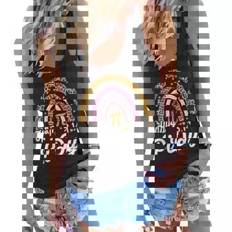 Happy Pi Day Mathematic Math Teacher Student Leopard Rainbow Women Flowy Tank | Mazezy