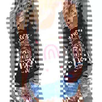 Happy Pi Day Mathematics Math Teacher Cute Leopard Rainbow Women Flowy Tank | Mazezy