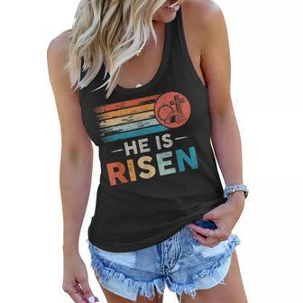 He Is Risen Sun Resurrection Easter Christian Men Women Kids Women Flowy Tank | Mazezy