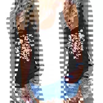 Heart Paw Print Dog & Cat - Cat Mom & Dog Mom Mothers Day Women Flowy Tank | Mazezy