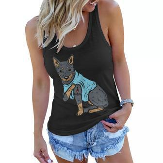 Heeler I Love Mom Animal Pet Red Blue Cattle Dog Women Gift Gift For Womens Women Flowy Tank | Mazezy