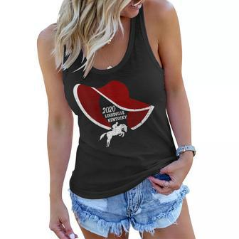 Horse Derby Day 2020 Outfit For Women I Kentucky Louisville Gift For Womens Women Flowy Tank | Mazezy