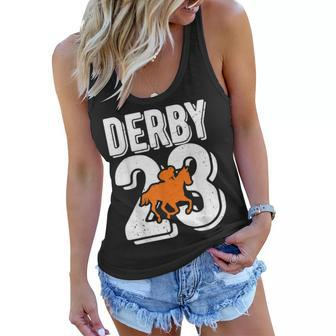 Horse Rider Derby 23 Horse Racing Fans Vintage Gifts Women Flowy Tank | Mazezy