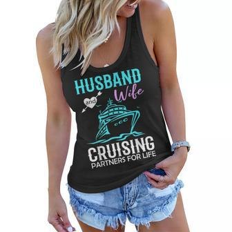 Husband And Wife Cruising Partners For Life Cruise Couples Women Flowy Tank - Thegiftio UK