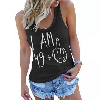 I Am 49 Plus 1 Middle Finger For A 50Th Birthday For Men  Women Flowy Tank