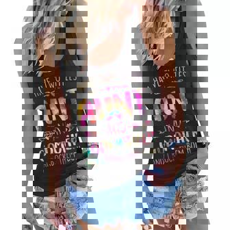 I Have Two Titles Aunt And Godmother Happy Mothers Day Gift For Womens Women Flowy Tank | Mazezy