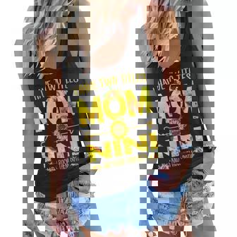 I Have Two Titles Mom And Nini Sunflower Gift For Womens Women Flowy Tank | Mazezy