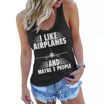 I Like Airplanes Airplanes Lovers Pilots Women Men Women Flowy Tank - Seseable