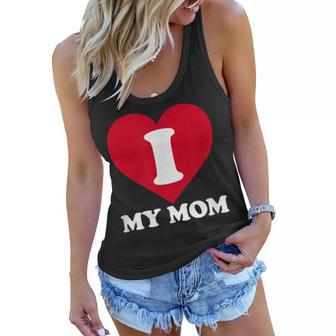 I Love My Mom- A Gift For To Show Our Super Heroine Our Love  Women Flowy Tank