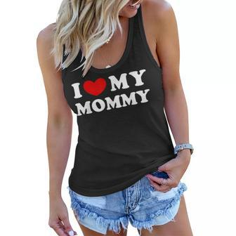 I Love My Mommy I Heart My Mommy Women Flowy Tank - Seseable