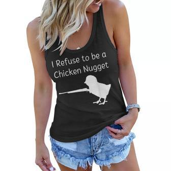 I Refuse To Be A Chicken Nugget Gun Conservative Libertarian Women Flowy Tank | Mazezy CA