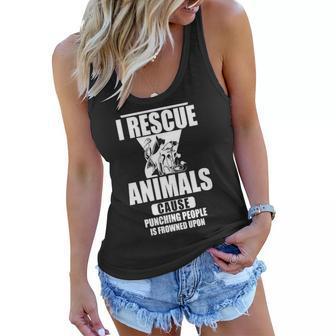 I Rescue Animals Animal Rescue T-Shirt Women Flowy Tank - Thegiftio UK