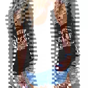 I Survived College Without Becoming A Social Justice Warrior T-Shirt Women Flowy Tank - Thegiftio