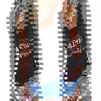 If You Think Im Awesome Meet My Twin Brother Funny Women Flowy Tank - Thegiftio UK