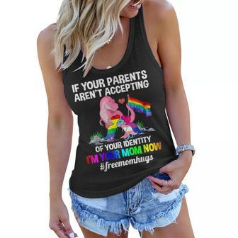 If Your Parents Arent Accepting Im Your Mom Now Lgbt Hugs Women Flowy Tank | Mazezy